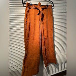 Rust wide leg pants